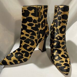 New COACH Carter Haircalf Booties in leopard print.